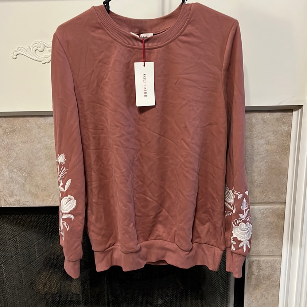 Solitaire dusty rose pullover